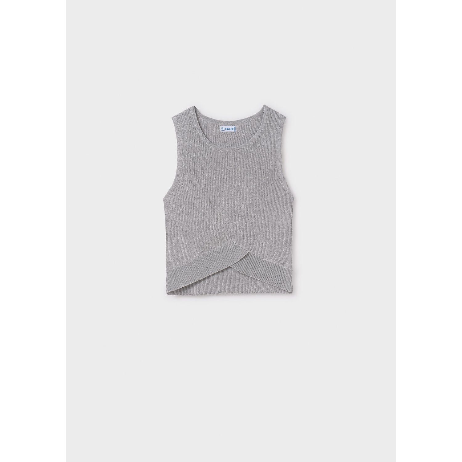 SILVER RIBBED TOP SLEEVELESS SPARKLY / 6039-016