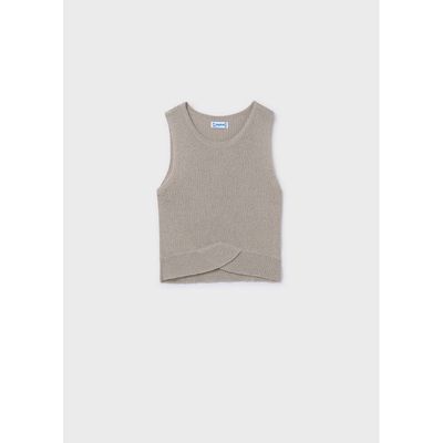 GOLD KNIT TOP SPARKLY SLEEVELESS / 6039-018