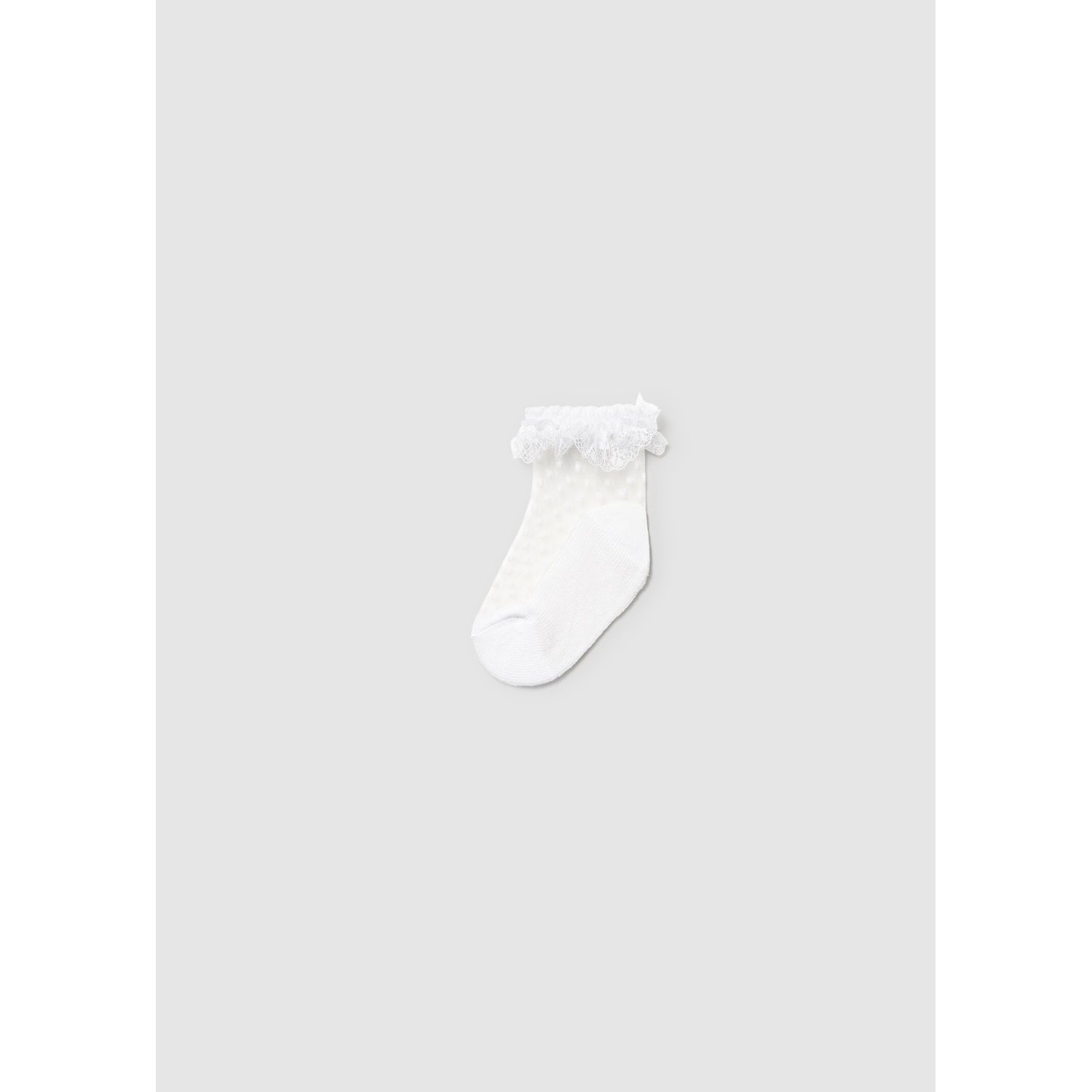 WHITE PLUMETI SOCK LACE TRIM / 10873-092