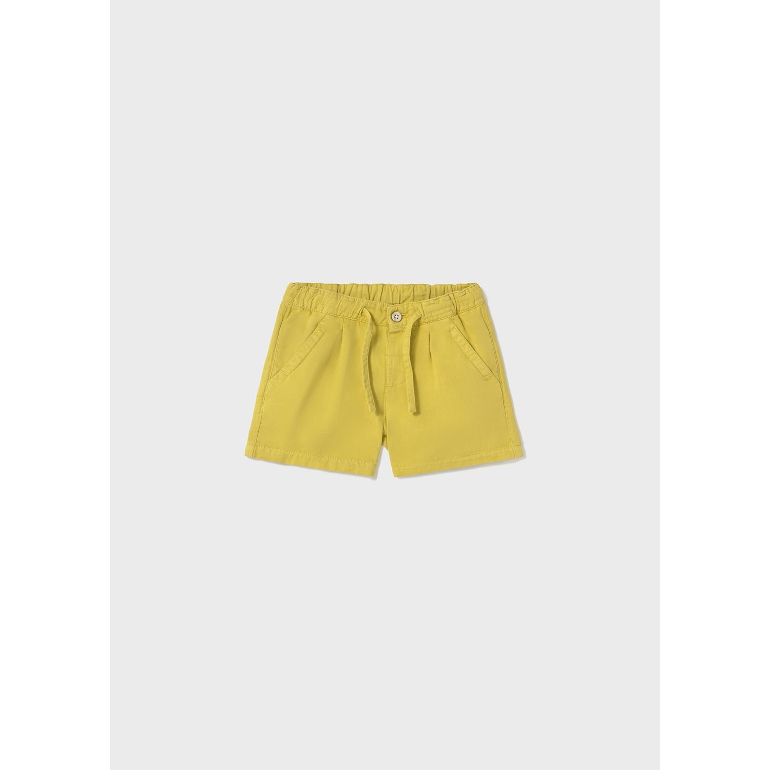 YELLOW LINEN BERMUDA SHORT / 1247-026