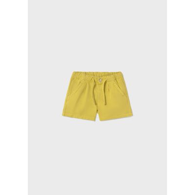 YELLOW LINEN BERMUDA SHORT / 1247-026