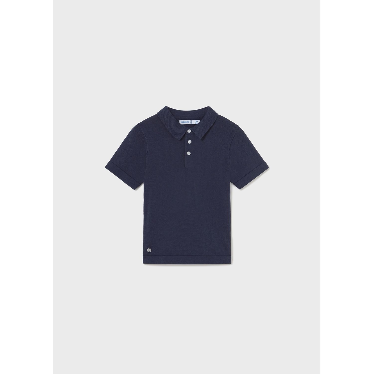 NAVY KNIT POLO TOP SHORT SLEEVE / 1106-074