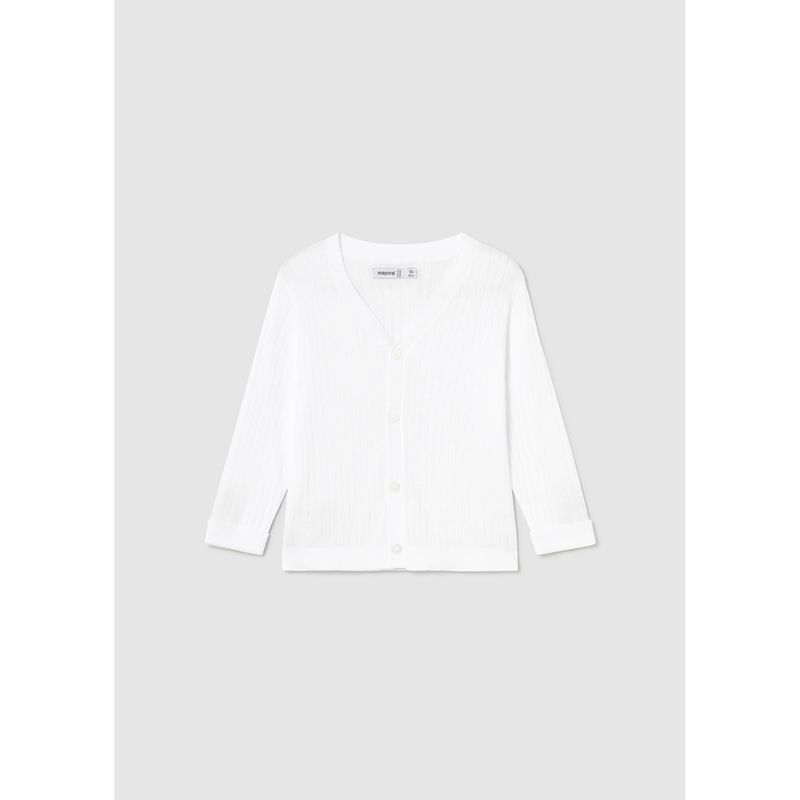 WHITE KNIT CARDIGAN / 1305-050