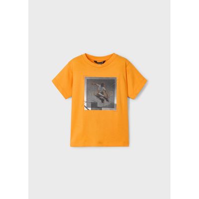 ORANGE TSHIRT BLACK PRINT ROLLER BLADE / 3035-041