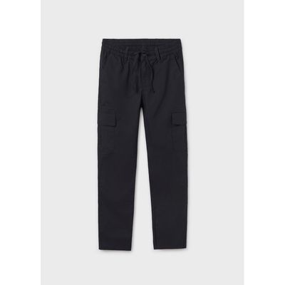 BLACK CARGO PANT WIDELEG / 6526-034