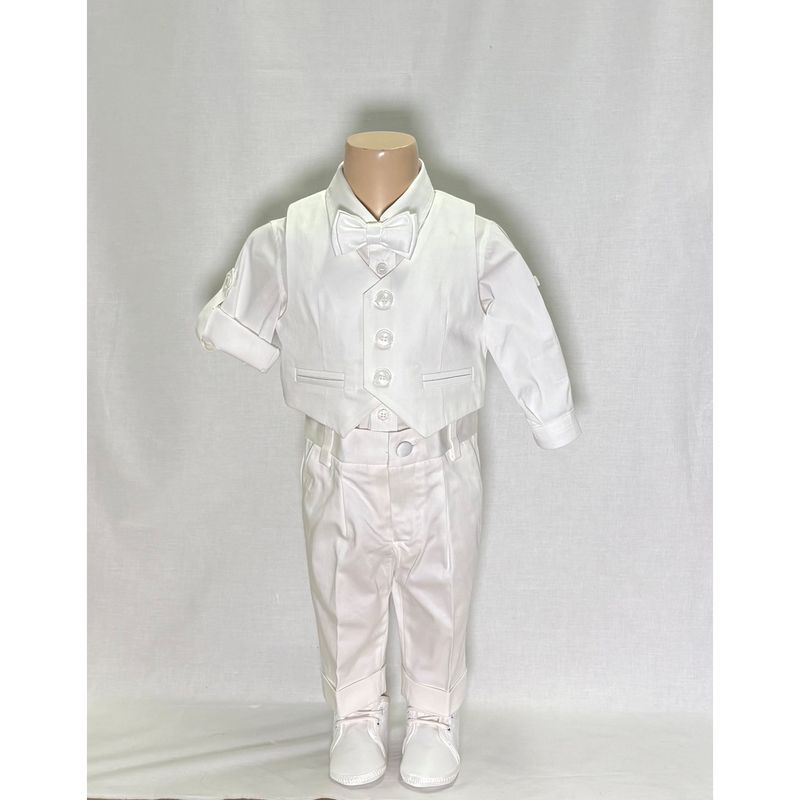 OFF WHITE VEST PANT ONZIE SHIRT & BOWTIE / F3219/BY-90