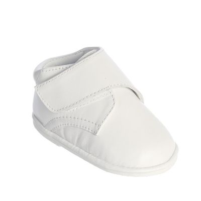 WHITE BOY'S SHOE VELCRO STRAP CLOSURE BAPTISM / S406-5203