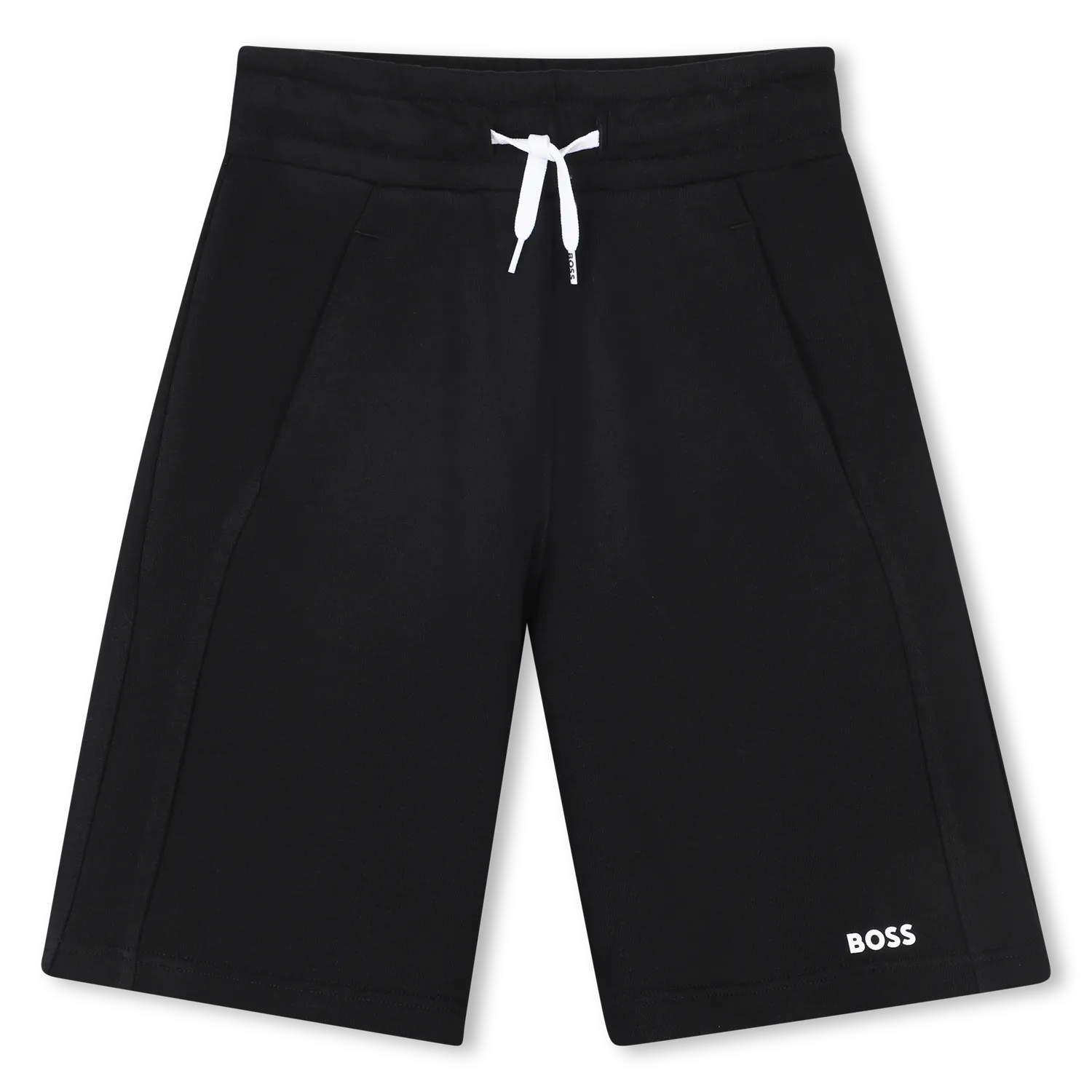 BLACK SWEAT SHORTS WHITE LOGO / J51993-09B-0