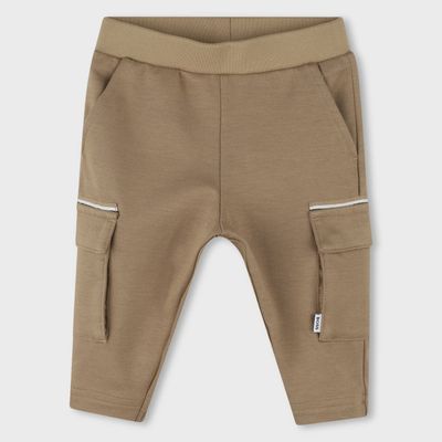 BROWN PANT WITH FLAP CARGO POCKETS / J51275-269-0