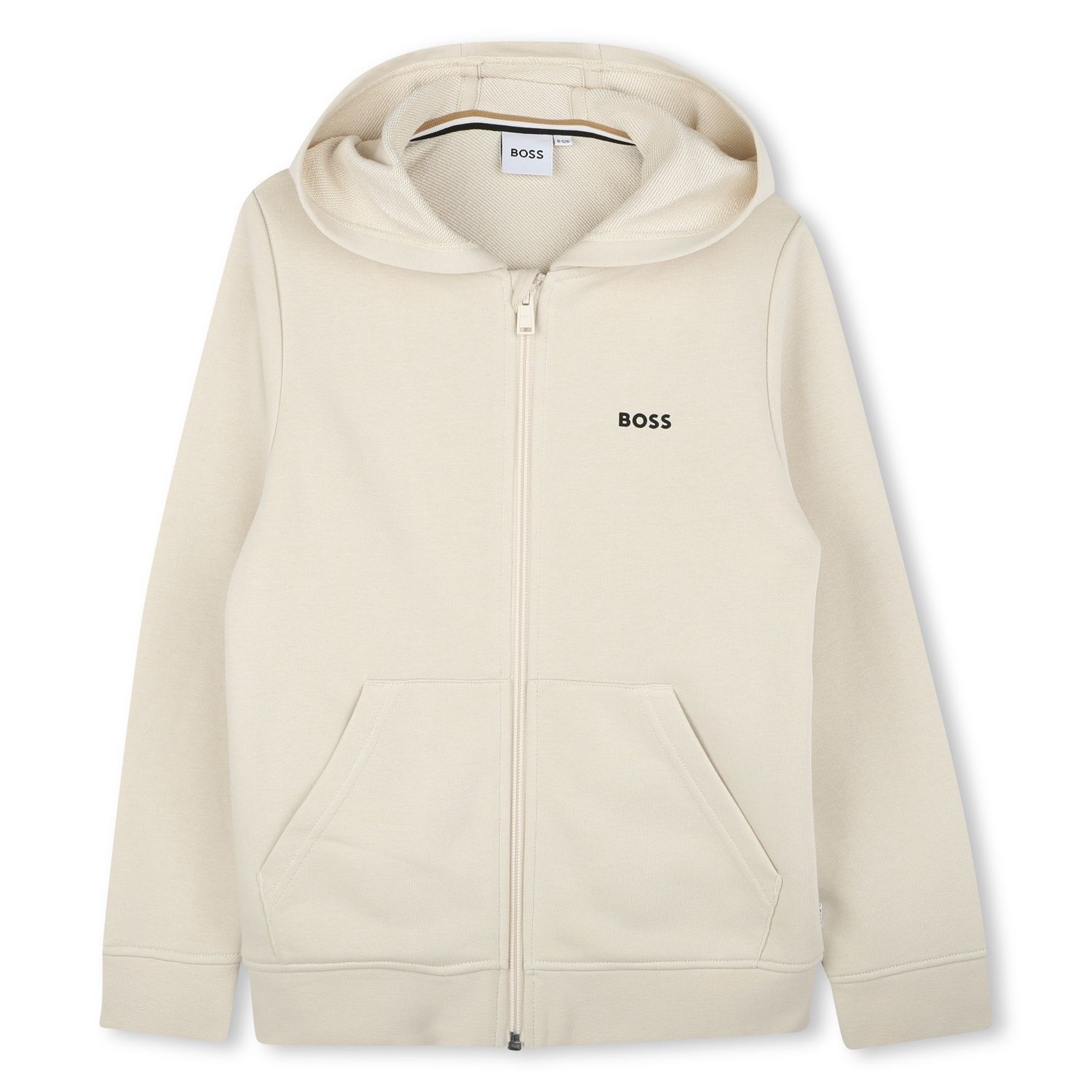 BEIGE HOODIE CARDIGAN ZIP CLOSURE / J51958-21C-0