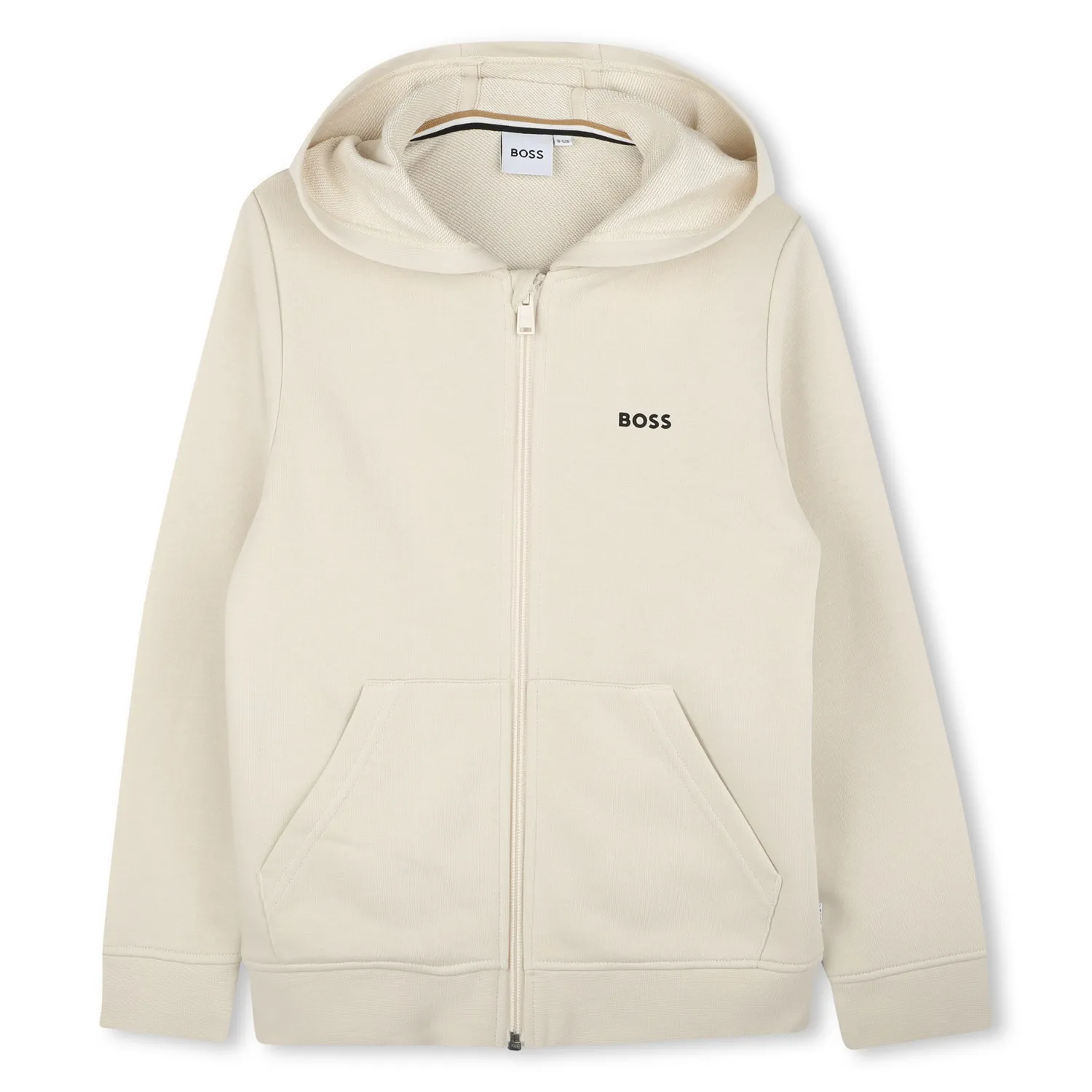 BEIGE HOODIE CARDIGAN ZIP CLOSURE / J51958-21C-0