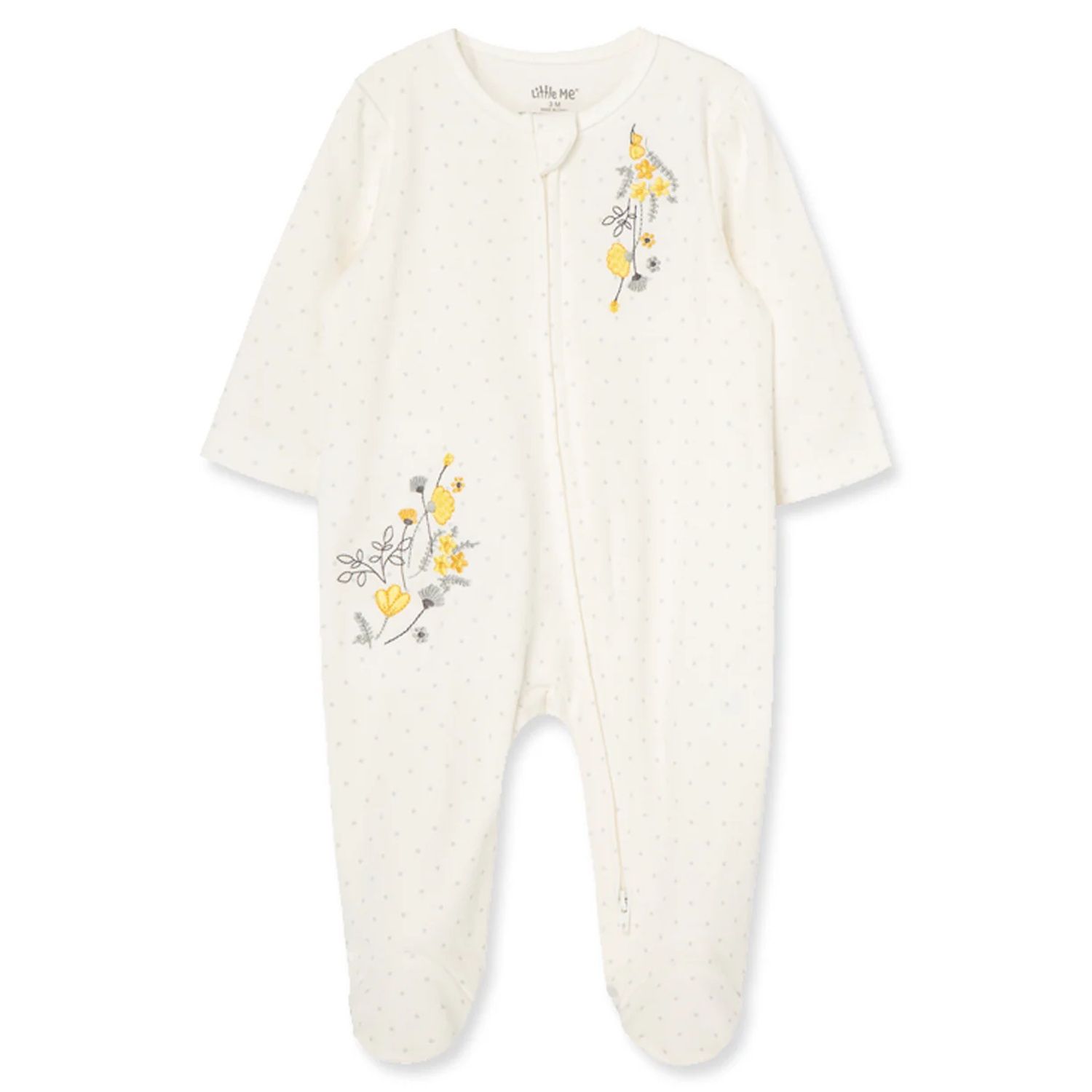 IVORY SLEEPER YELLOW PRIMROSE EMBRODIERY FRILL TRIM / LBQ11913N-L150