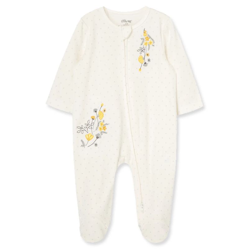 IVORY SLEEPER YELLOW PRIMROSE EMBRODIERY FRILL TRIM / LBQ11913N-L150