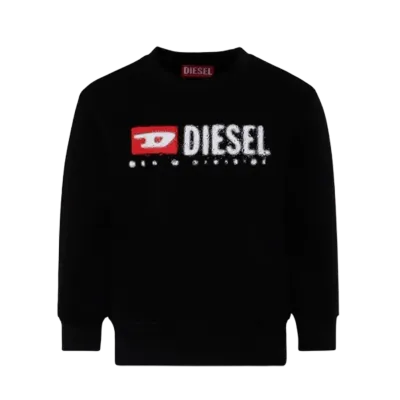 BLACK SWEAT TOP WHITE LOGO SDROPS / J02483-K6AZ3-K900