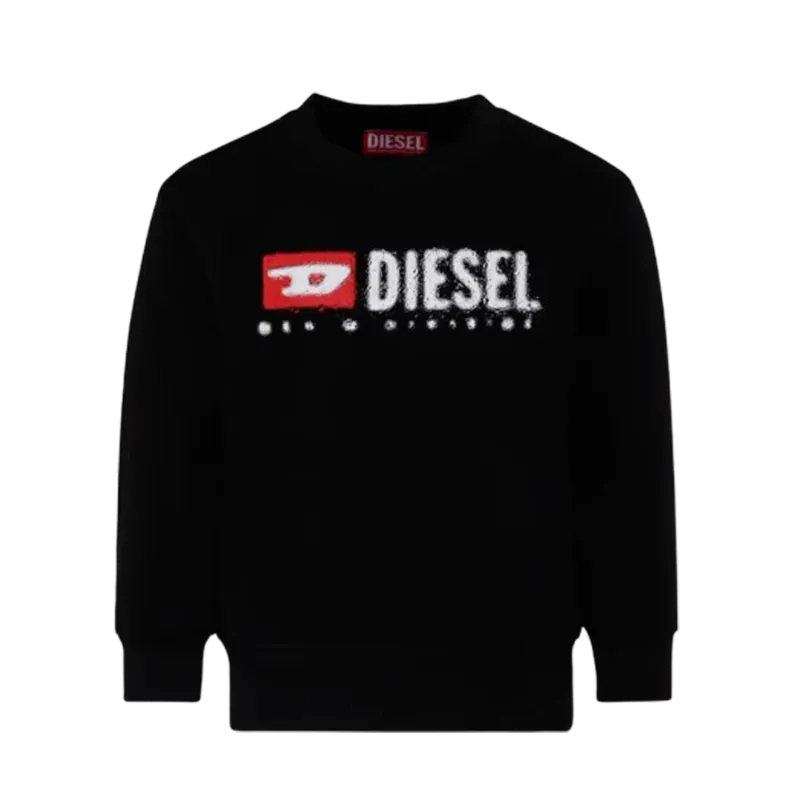 BLACK SWEAT TOP WHITE LOGO SDROPS / J02483-K6AZ3-K900