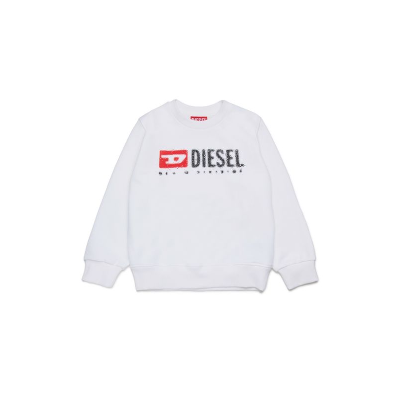 WHITE SWEATTOP BLACK LOGO SDROPS / J02483-KYAZ3-K100