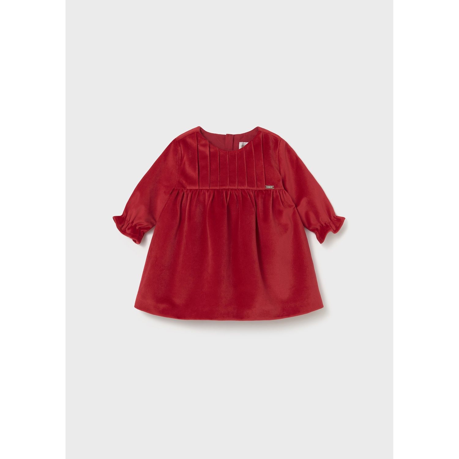RED VELOUR DRES LONG SLEEVE / 2819-041