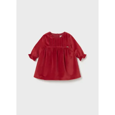 RED VELOUR DRES LONG SLEEVE / 2819-041 RED VELOUR DRES LONG SLEEVE / 2819-041