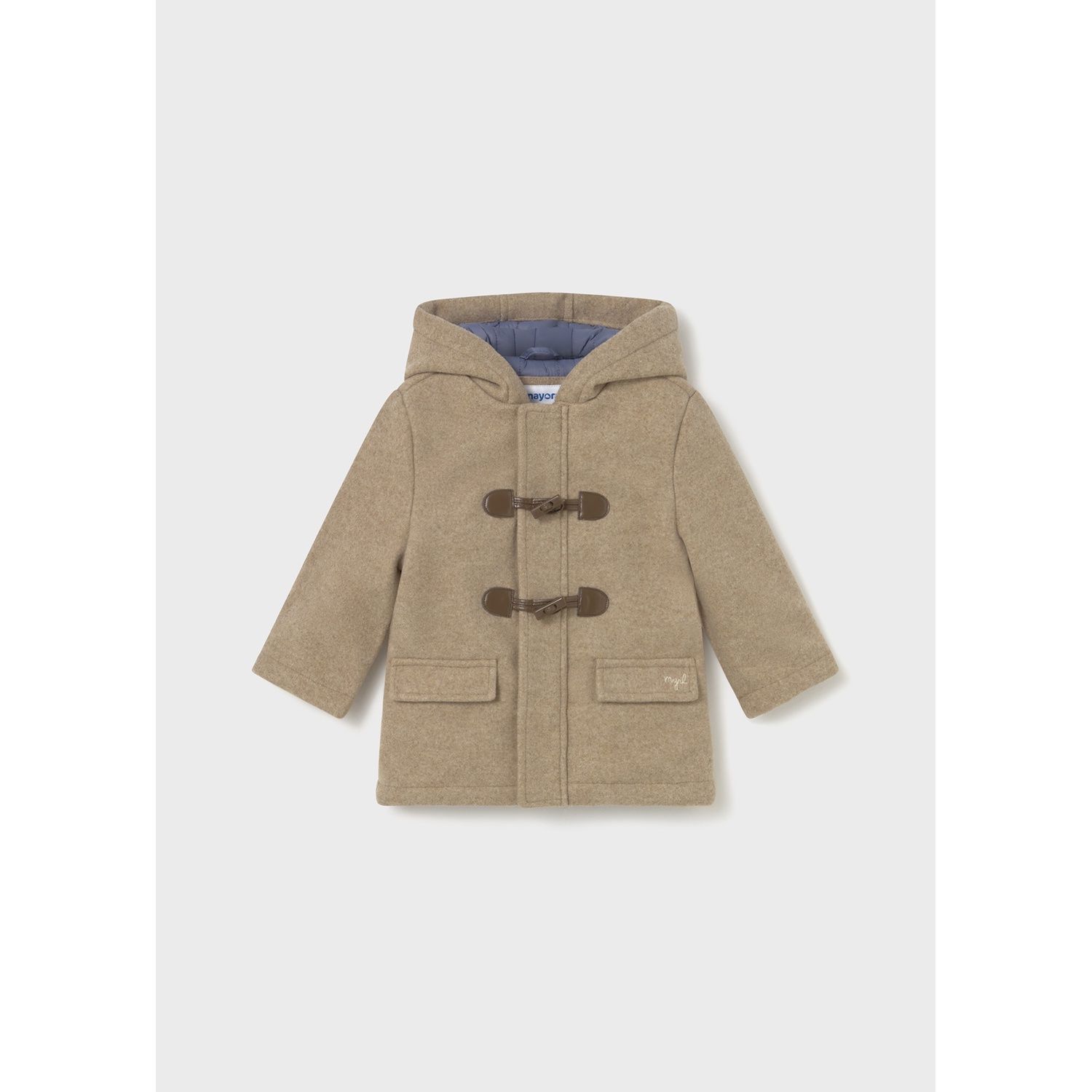 LIGHT BROWN HOODED TRENCH COAT WOOL / 2425-055