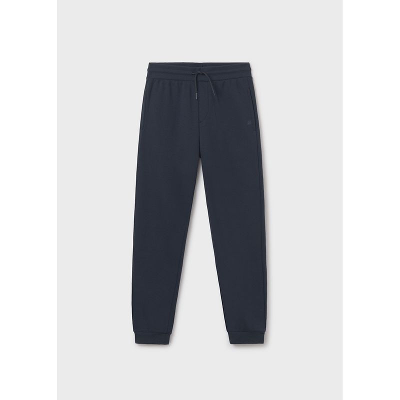 NAVY TRACK PANT CUFFED FLEECE POCKET / 705-090