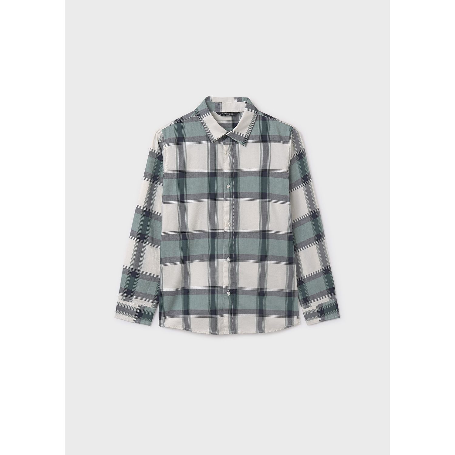 GREEN & GREY CHECKED SHIRT LONG SLEEVE / 7107-050
