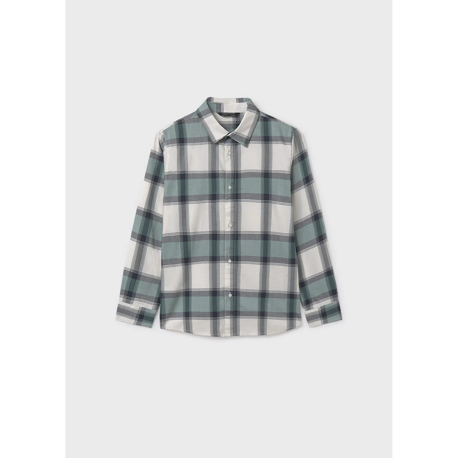 GREEN & GREY CHECKED SHIRT LONG SLEEVE / 7107-050