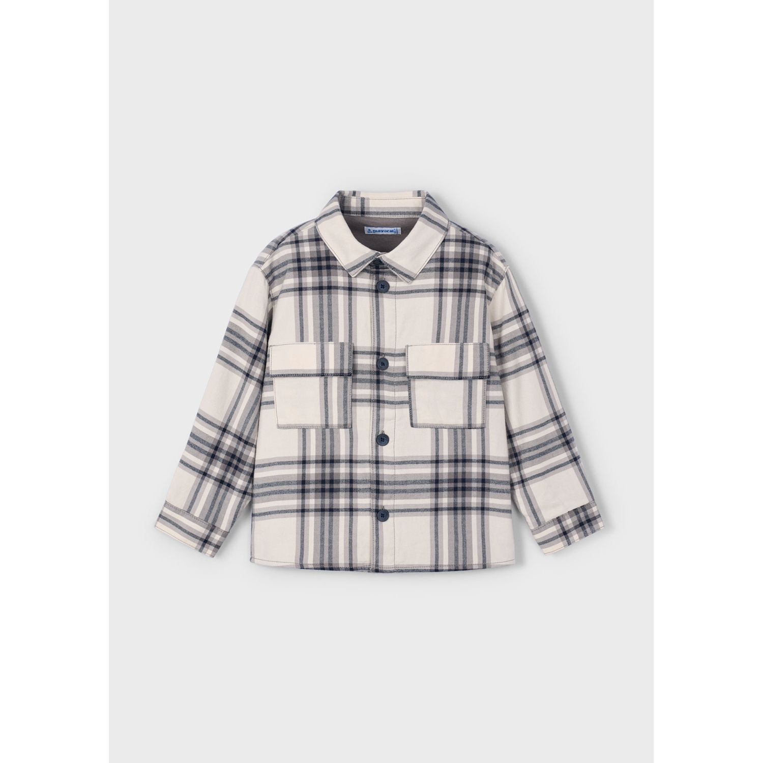 GREY CHECKED OVERSHIRT 2 POCKETS / 4123-030