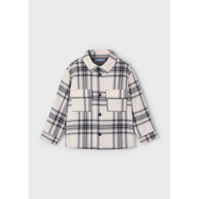 GREY CHECKED OVERSHIRT 2 POCKETS / 4123-030
