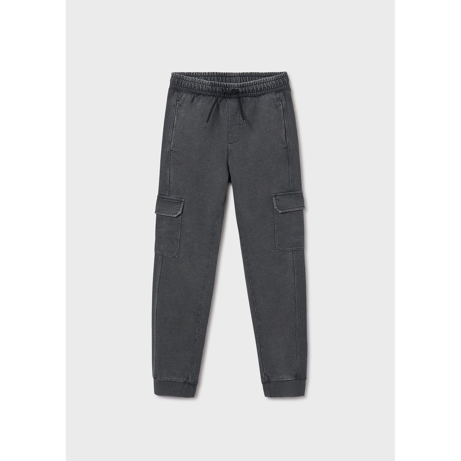 BLACK KNIT CARGO PANT PREWASHED / 7561-079
