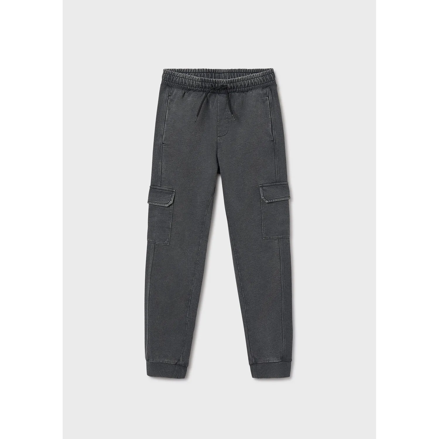 BLACK KNIT CARGO PANT PREWASHED / 7561-079