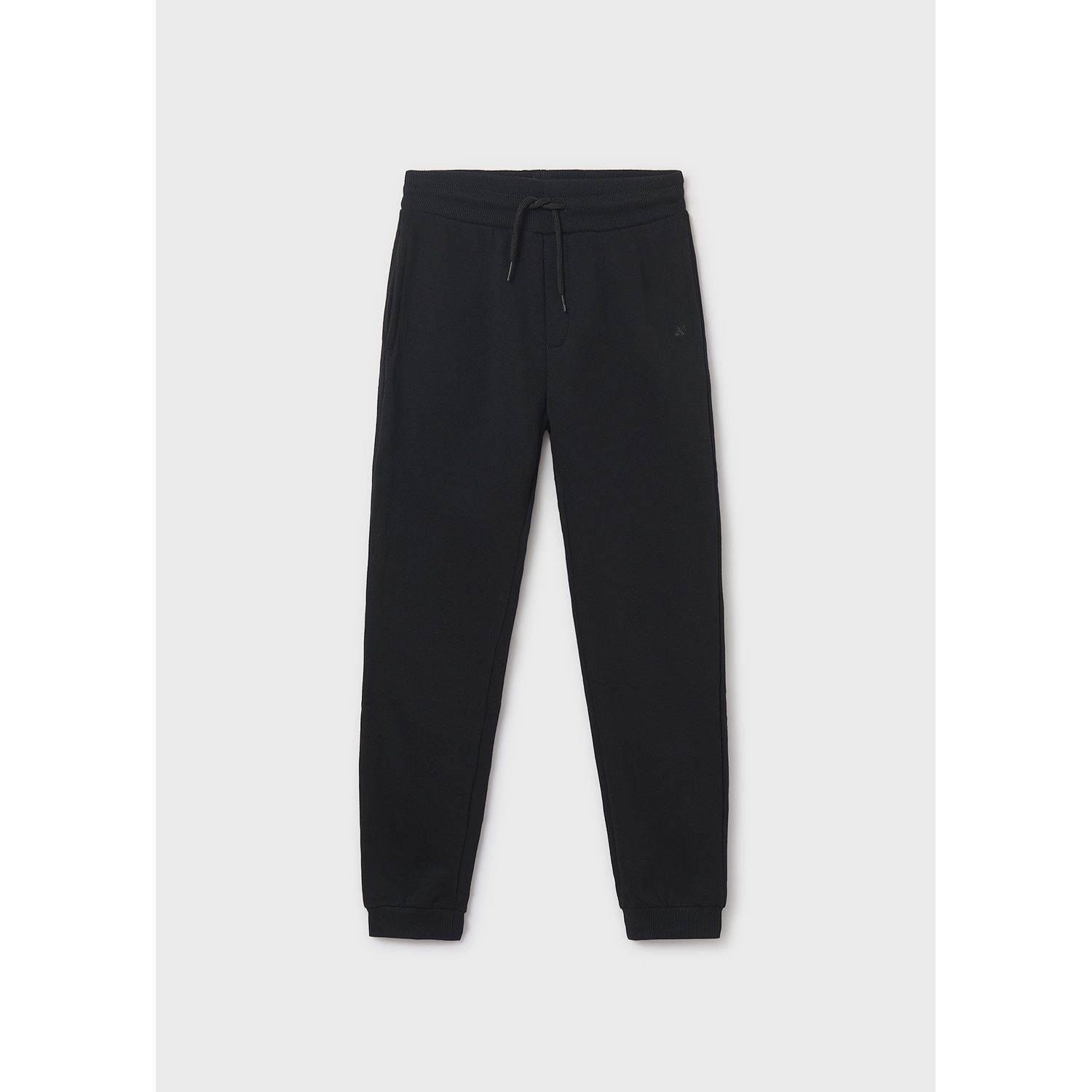 BLACK TRACK PANT FLEECE CUFFED / 705-087