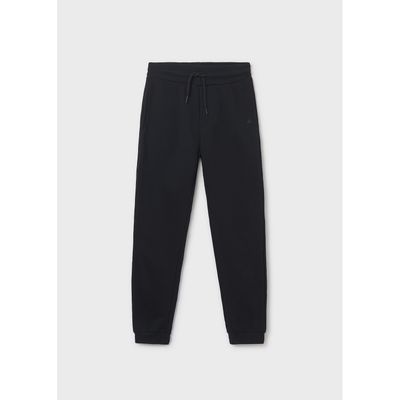 BLACK TRACK PANT FLEECE CUFFED / 705-087