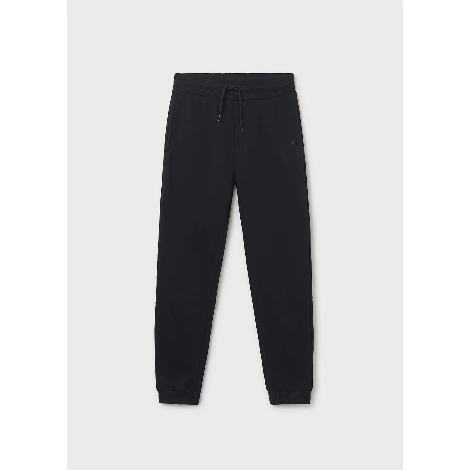 BLACK TRACK PANT FLEECE CUFFED / 705-087