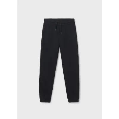 BLACK TRACK PANT FLEECE CUFFED / 705-087