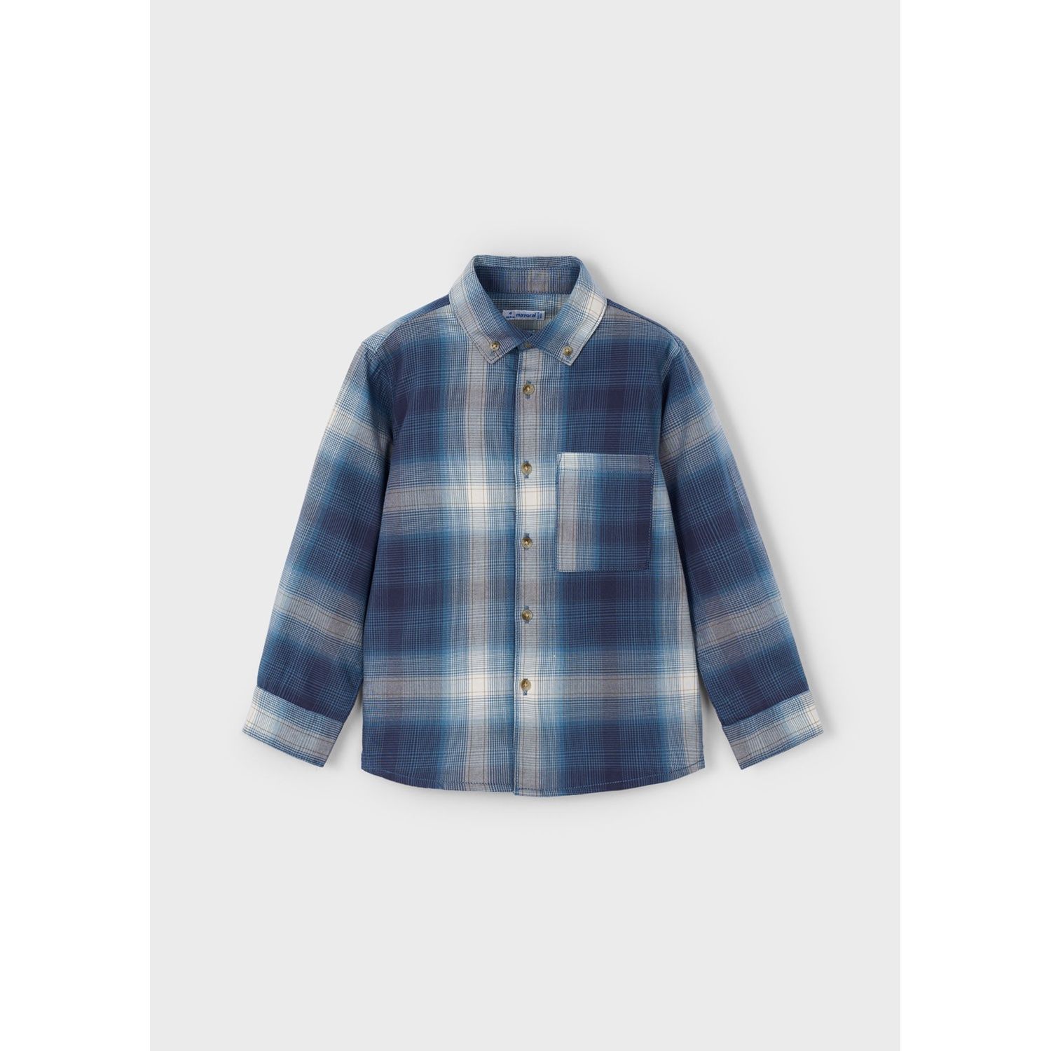 NAVY CHECK SHIRT / 4127-003