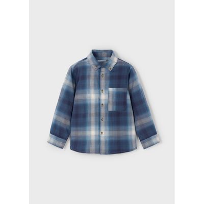 NAVY CHECK SHIRT / 4127-003