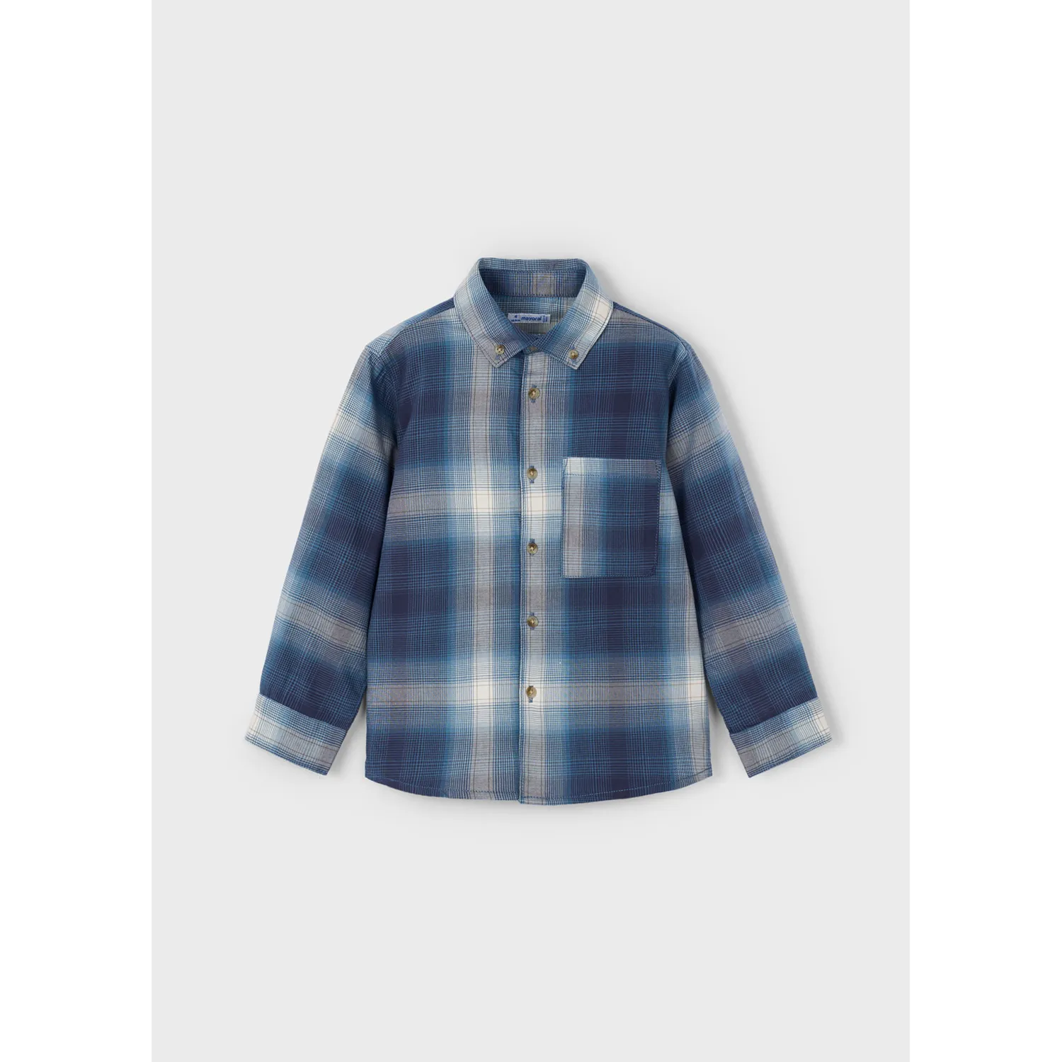 NAVY CHECK SHIRT / 4127-003
