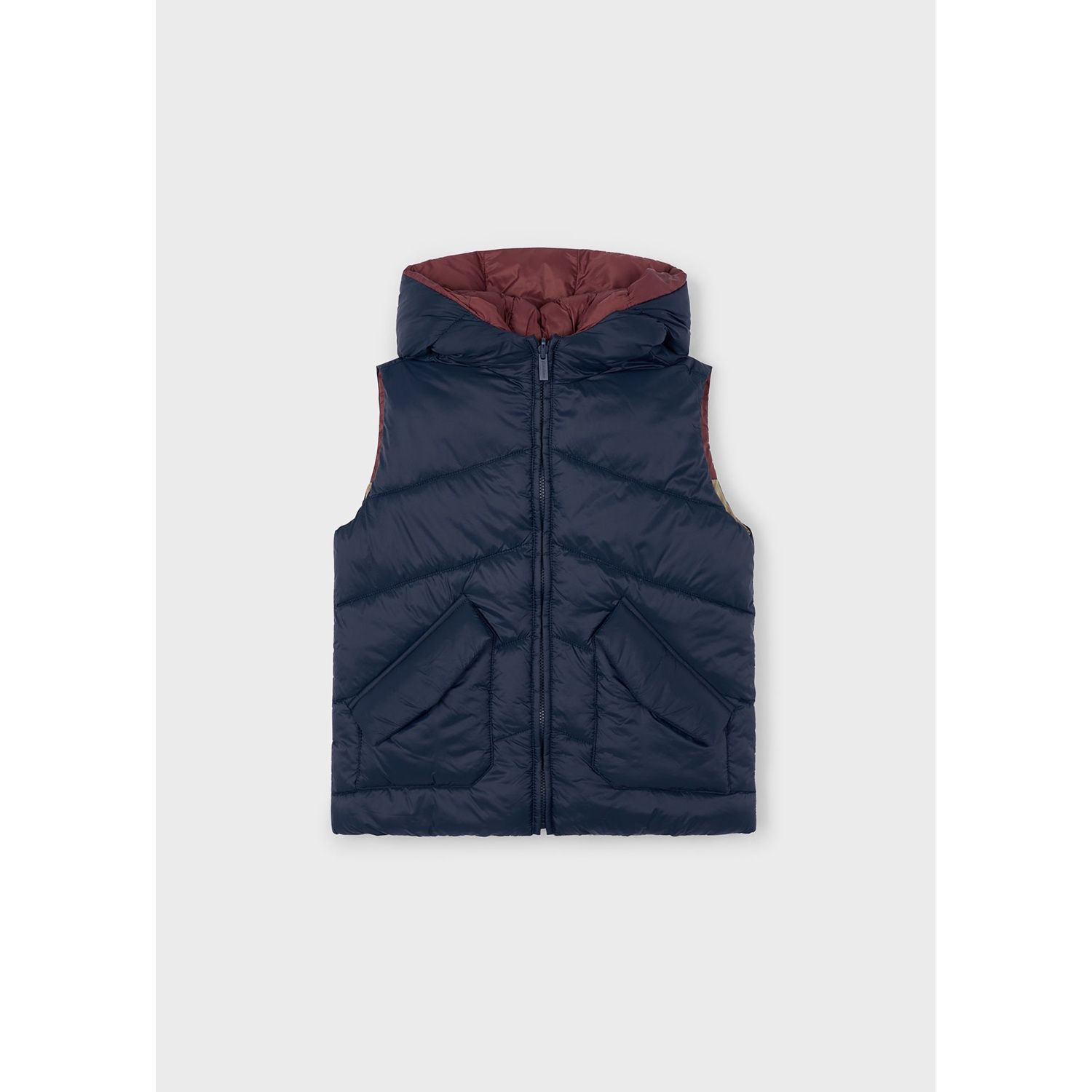 NAVY REVERSIBLE HOODED VEST OUTDOOR / 4382-051