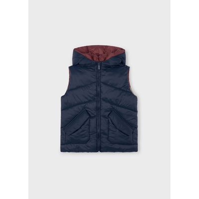NAVY REVERSIBLE HOODED VEST OUTDOOR / 4382-051