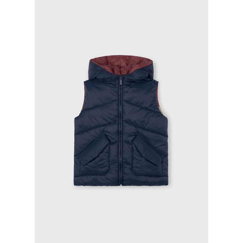 NAVY REVERSIBLE HOODED VEST OUTDOOR / 4382-051