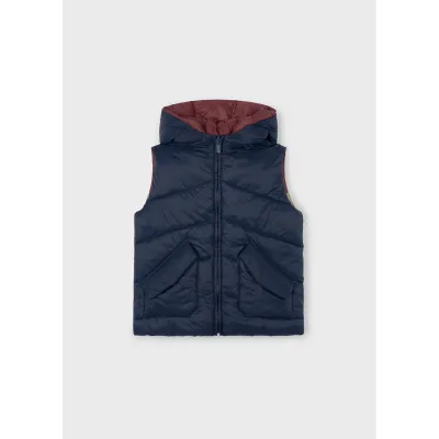 NAVY REVERSIBLE HOODED VEST OUTDOOR / 4382-051