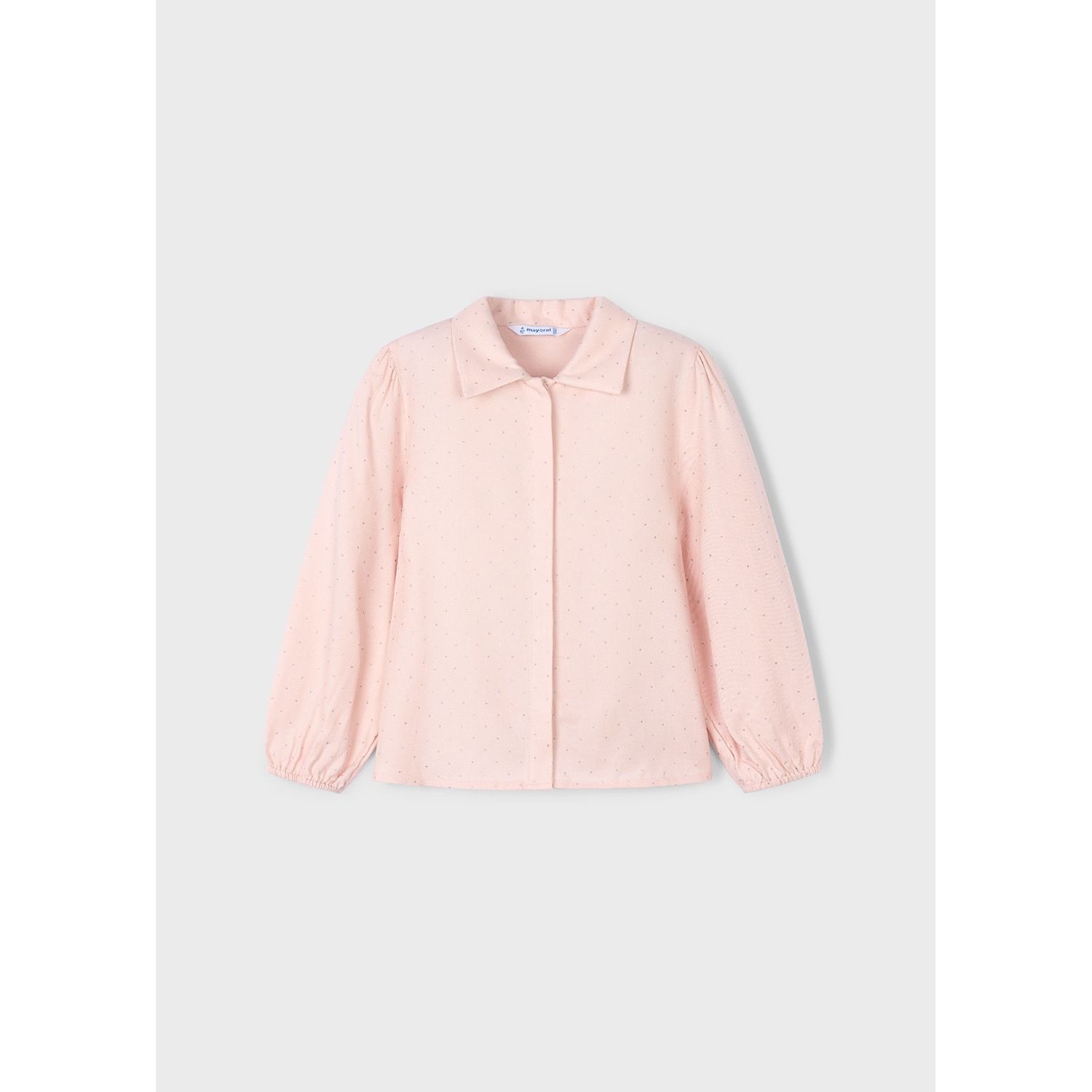 PALE PINK BLOUSE SILVER DOTS PRINT / 4133-027