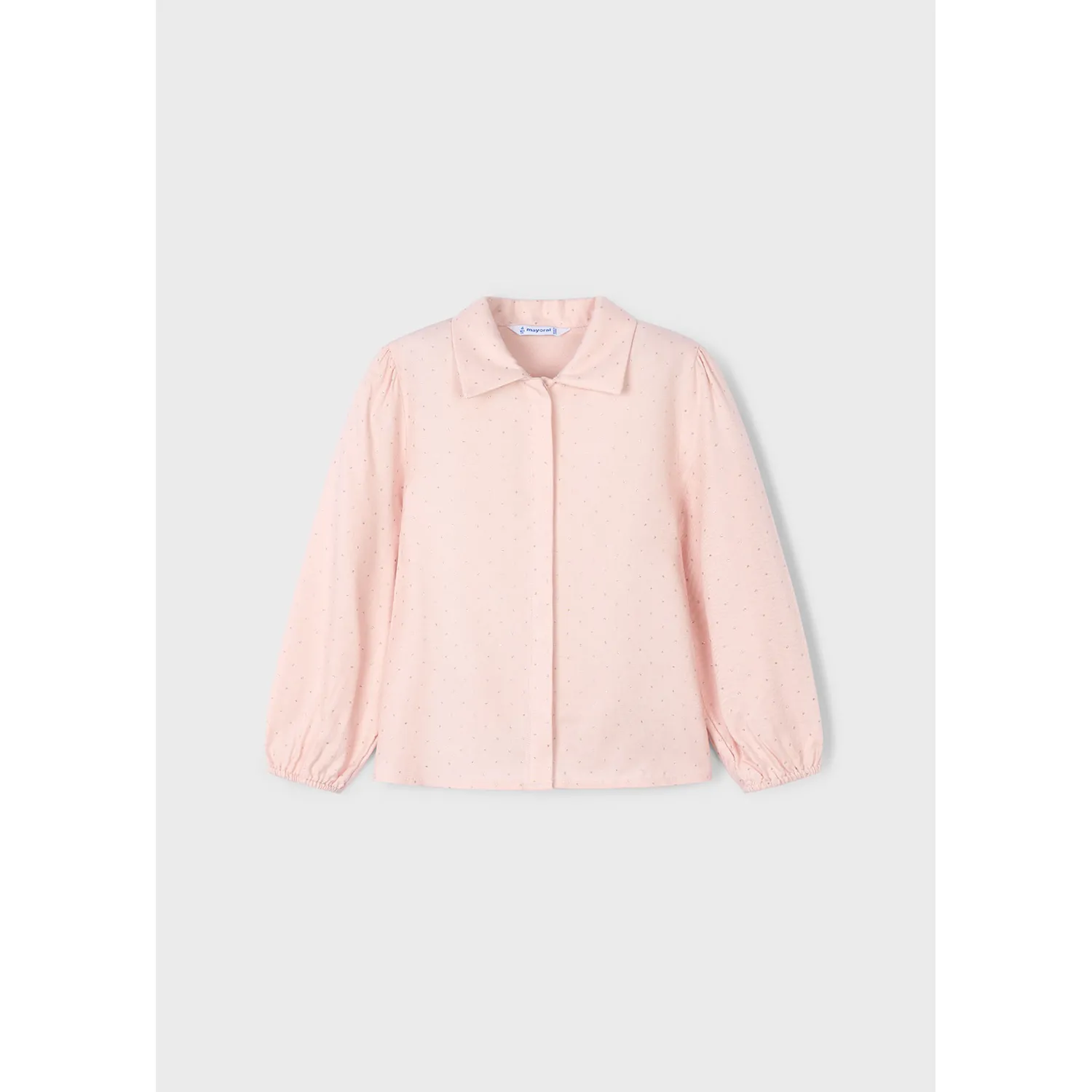 PALE PINK BLOUSE SILVER DOTS PRINT / 4133-027