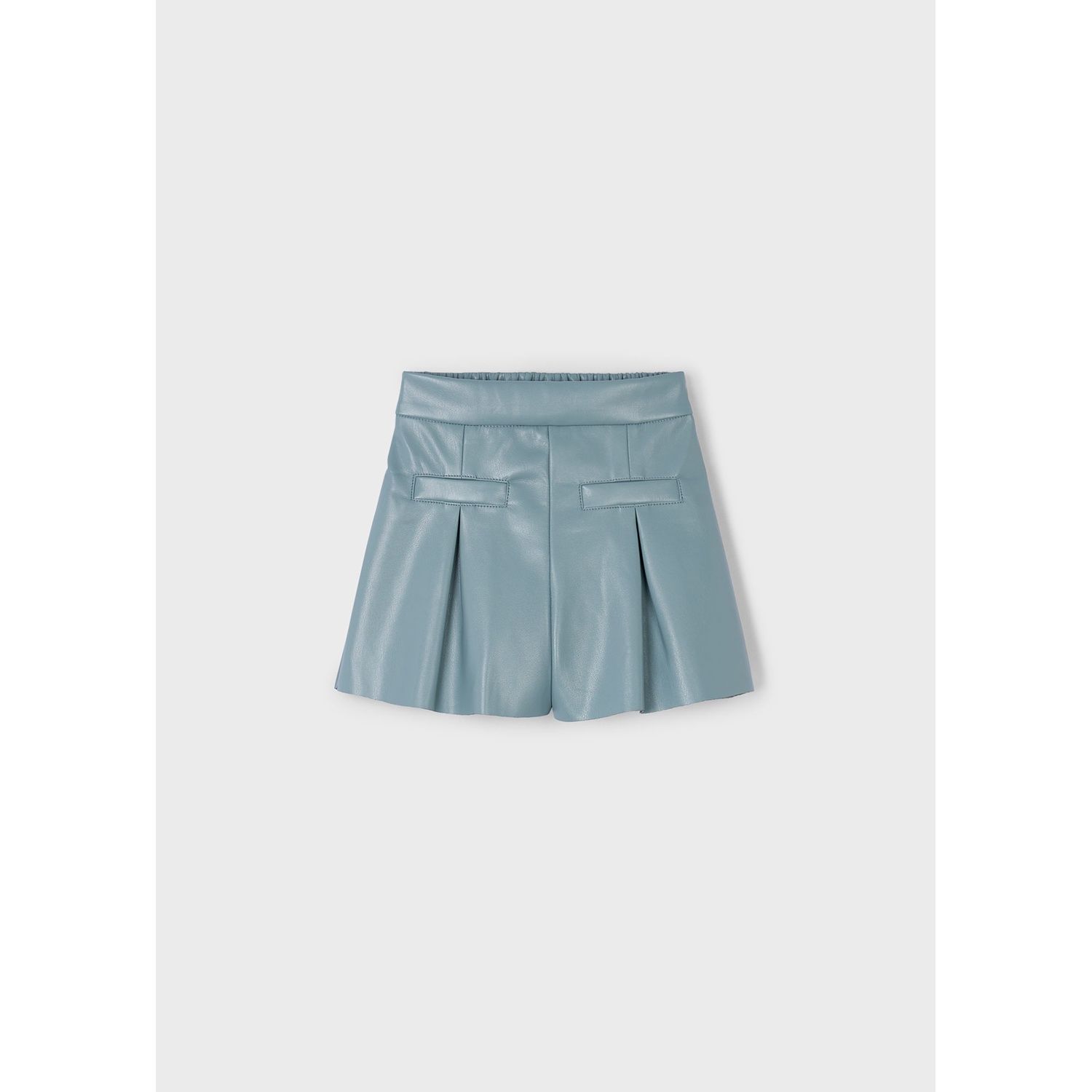 SAGE GREEN SHORTS PLEATED PLEATHER / 4223-080