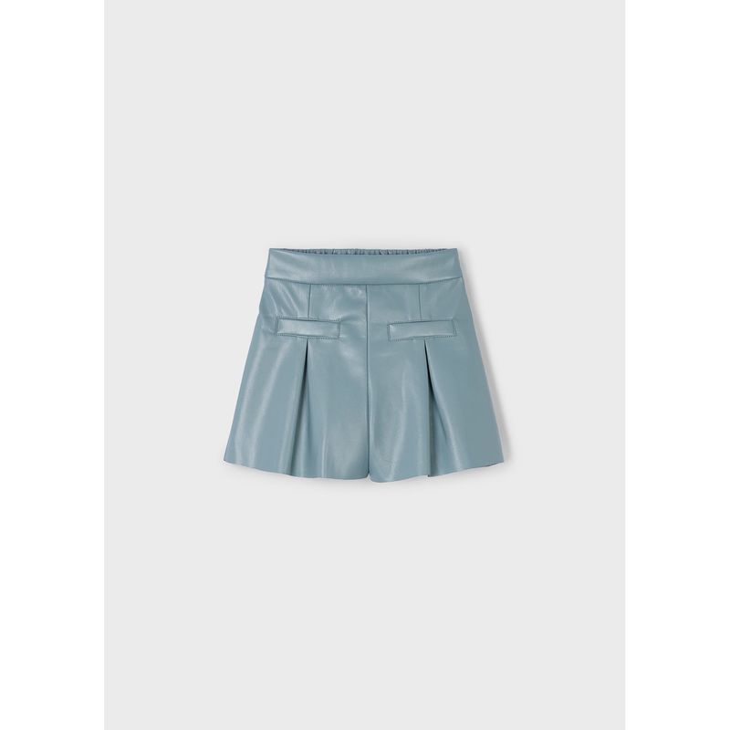 SAGE GREEN SHORTS PLEATED PLEATHER / 4223-080