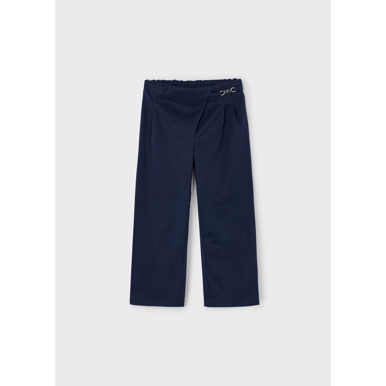 NAVY PLEATED PANTS ELASTIC WAIST / 4573-069