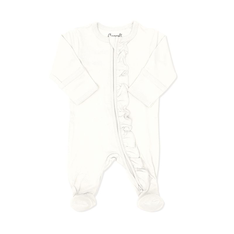 OFF WHITE SLEEPER 2 WAY FRONT CLOSURE FRILL TRIM STRETCH / PM5687-2