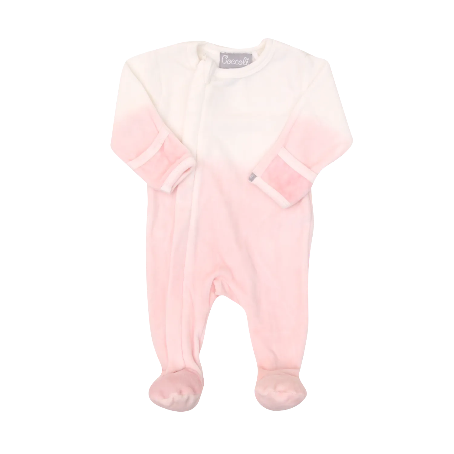 PINK & WHITE VELOUR SLEEPER 2WAY ZIPPER SIDE CLOSURE / PDV5327-960