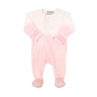 PINK & WHITE VELOUR SLEEPER 2WAY ZIPPER SIDE CLOSURE / PDV5327-960