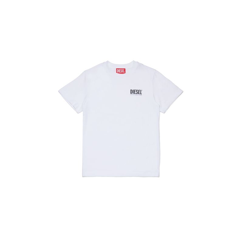 WHITE TSHIRT BLK DSL LOGO SHORT SLEEVE UTILLO / J02504-K100